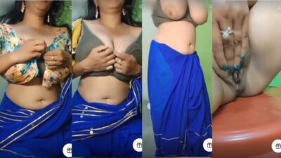 Horny bhabhi shows her love by pressing huge boobs