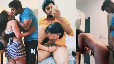 Horny girlfriend riding a fat cock and moaning